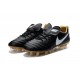 Nike 2016 Chaussures Nike Tiempo Legend VI FG Noir Blanc Or