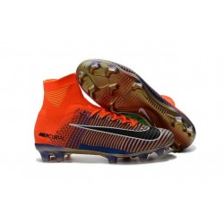 Nouvelles Crampons Nike Mercurial Superfly 5 FG Nike Mercurial x EA Sports Orange Vert Bleu Noir