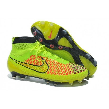 Nouvelle Crampons Nike Magista Obra FG Hommes Jaune Volt Vert