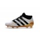 2016 Chaussures adidas ACE 16.1 Primeknit FG/AG Noir Blanc Or