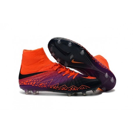 2016 Crampons Nike HyperVenom Phantom II FG Football Carmin Obsidienne Violet