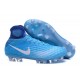 Chaussures de football pour Hommes Nike Magista Obra II FG Bleu Blanc