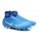 Chaussures de football pour Hommes Nike Magista Obra II FG Bleu Blanc