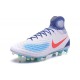 Chaussures de football pour Hommes Nike Magista Obra II FG Blanc Bleu Orange