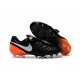 Nike 2016 Chaussures Nike Tiempo Legend VI FG Noir Blanc Hyper Orange Volt