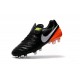 Nike 2016 Chaussures Nike Tiempo Legend VI FG Noir Blanc Hyper Orange Volt