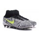 Nike Magista Obra II FG Football Crampons Noir Blanc Jaune