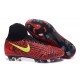 2016 Crampons Nike Magista Obra II FG Football Noir Rouge Jaune