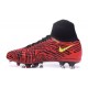 2016 Crampons Nike Magista Obra II FG Football Noir Rouge Jaune