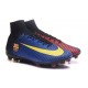 Nouvelles Crampons Nike Mercurial Superfly 5 FG Barcelona FC Bleu Rouge Jaune Noir