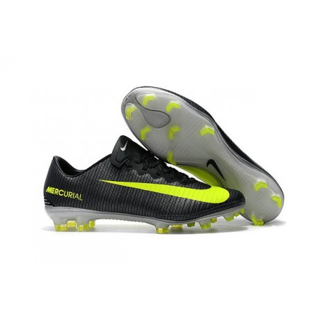 Chaussures de Football 2017 - Nike Mercurial Vapor 11 FG CR7 Algue Volt Hasta Blanc