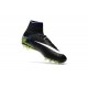 Nike HyperVenom Phantom II FG Football Crampons Noir Blanc Volt Bleu