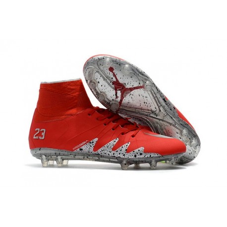 Nike HyperVenom Phantom II FG Football Crampons Rouge Argent