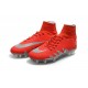 Nike HyperVenom Phantom II FG Football Crampons Rouge Argent