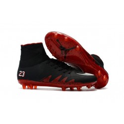 Nouveau Crampons Nike HyperVenom Phantom II FG Football Jordan Noir Rouge Blanc