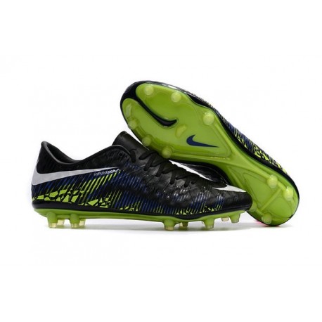 Nouveau 2017 Crampons Nike Hypervenom Phinish II FG Noir Bleu Vert