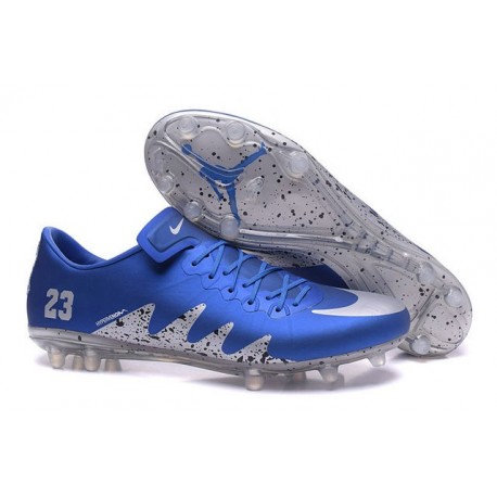 Nouveau 2017 Crampons Nike Hypervenom Phinish II FG Jordan Bleu Argent