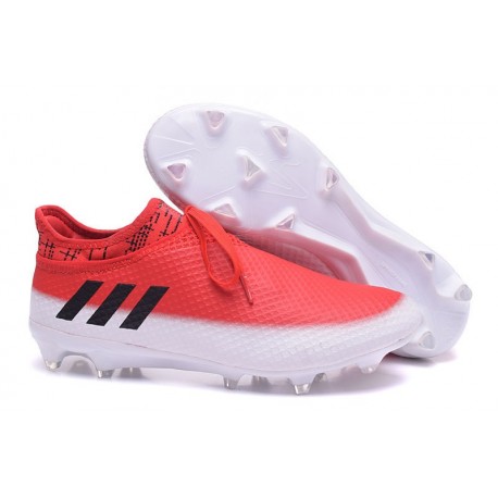 Chaussures de football Adidas Messi 16+ Pureagility FG/AG Homme Blanc Noir Rouge