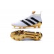 Nouveau Chaussures de Football Adidas Ace16+ Purecontrol FG/AG Blanc Or Noir