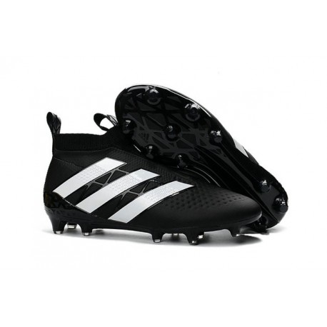 Nouveau Chaussures de Football Adidas Ace16+ Purecontrol FG/AG Noir Blanc