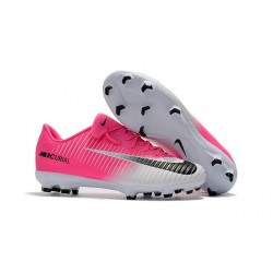 Chaussures de Football 2017 - Nike Mercurial Vapor 11 FG Rose Blanc Noir