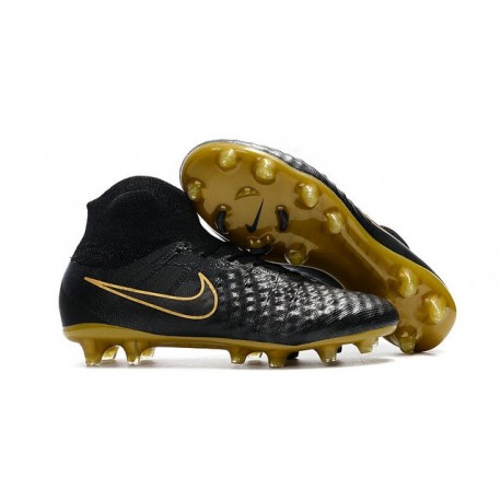 Chaussures de football pour Hommes Nike Magista Obra II FG Noir Or 