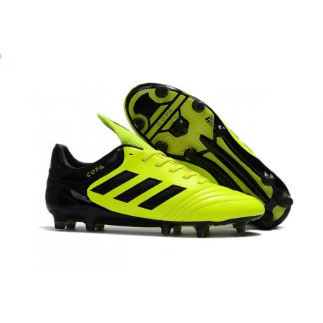 Crampons de Foot adidas Copa 17.1 FG Cuir Jaune Noir