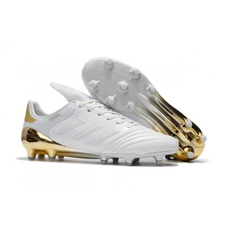 Crampons de Foot adidas Copa 17.1 FG Cuir Blanc Or