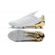 Crampons de Foot adidas Copa 17.1 FG Cuir Blanc Or