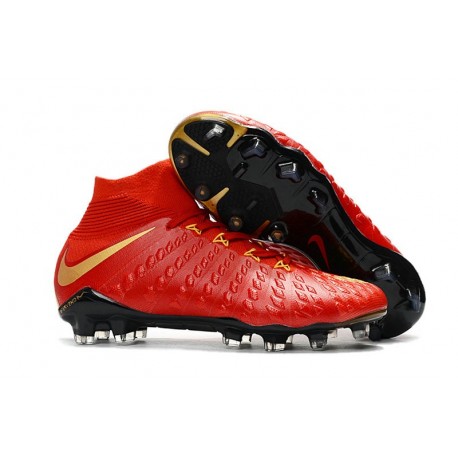 Nike Chaussures De Football Hypervenom Phantom 3 Dynamic Fit Fg - Rouge Or