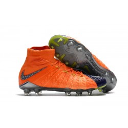 Nike Chaussures De Football Hypervenom Phantom 3 Dynamic Fit Fg Orange Bleu Noir