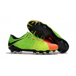 Chaussure de football Hommes 2017 Nike Hypervenom Phantom III FG Vert Orange