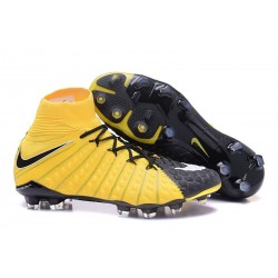 Crampon Foot Nouveaux Nike Hypervenom Phantom III DF FG ACC - Jaune Noir