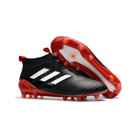 Adidas Ace17+ Purecontrol FG Nouvel Chaussure de Football Noir Blanc Rouge