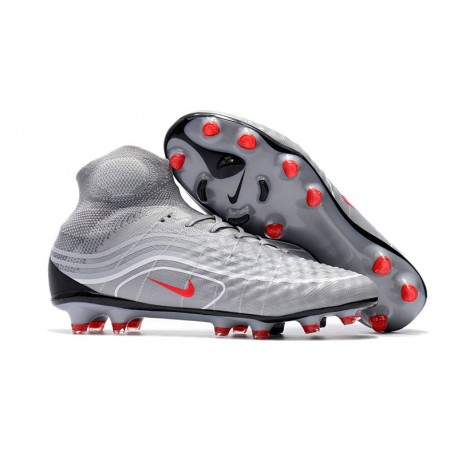 Chaussures de football pour Hommes Nike Magista Obra II FG Air Max Gris Rouge