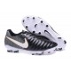 Nouvelle chaussure de foot Nike Tiempo Legend 7 FG Noire Blanc Or