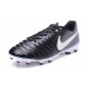 Nouvelle chaussure de foot Nike Tiempo Legend 7 FG Noire Blanc Or