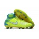 Chaussures de football pour Hommes Nike Magista Obra II FG Volt Bleu 