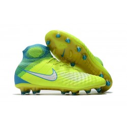 Chaussures de football pour Hommes Nike Magista Obra II FG Volt Bleu 