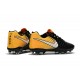 Nouvelle chaussure de foot Nike Tiempo Legend 7 FG Noir Jaune Blanc