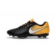 Nouvelle chaussure de foot Nike Tiempo Legend 7 FG Noir Jaune Blanc