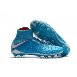 Crampon Foot Nouveaux Nike Hypervenom Phantom III DF FG ACC - Bleu Blanc