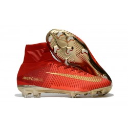 Crampons de Foot Nouveau 2017 Nike Mercurial Superfly 5 FG ACC Rouge Or