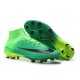 Crampons de Foot Nouveau 2017 Nike Mercurial Superfly 5 FG ACC Noir Vert