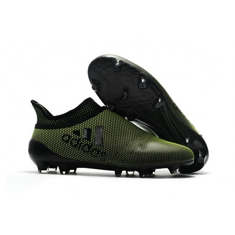 Nouvelle Crampons de Football adidas X 17+ Purespeed FG Vert Foncé Noir
