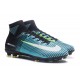 Crampons de Foot Nouveau 2017 Nike Mercurial Superfly 5 FG ACC Noir Blanc Bleu