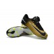 Nike Mercurial Vapor XI FG ACC Crampon Homme Or Noir Blanc