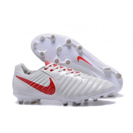 Nouvelle chaussure de foot Nike Tiempo Legend 7 FG Blanc Rouge