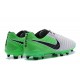 Nouvelle chaussure de foot Nike Tiempo Legend 7 FG Blanc Vert Noir