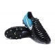 Nouvelle chaussure de foot Nike Tiempo Legend 7 FG Noir Blanc Bleu